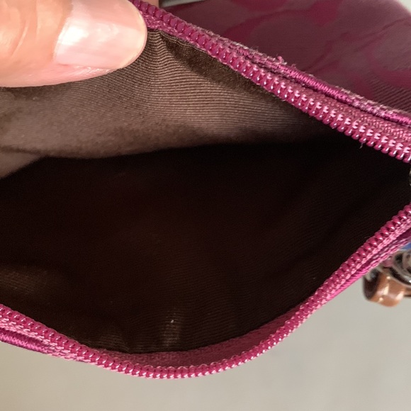 Coach Magenta/Pink Wristlet - Picture 3 of 6